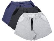 Kit 3 Shorts Básicos Dia a Dia Feminino Kit 3 Shorts Básicos Dia a Dia Feminino