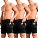 Kit 3 Shorts Bermuda 2 Em 1 Sandrini Masculino Compressão Sport