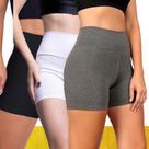Kit 3 Shorts Bermudas Fitness Treino Leg BÁSICA Legging Cintura Alta 1065 Kit 3 Shorts Bermudas Fitness Treino Leg BÁSICA Legging Cintura Alta 1065