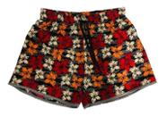 Kit 3 Shorts Estampado Floral Feminino Tactel Ref 369