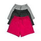 Kit 3 Shorts Feminino Infantil Juvenil