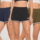 Kit 3 Shorts Feminino Soltinho Fit Leve Respirável Casual Dia a Dia Curto
