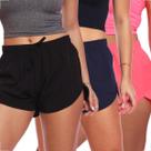Kit 3 Shorts Feminino Tactel Moda Praia Piscina Verão Adulto Kit 3 Shorts Feminino Tactel Moda Praia Piscina Verão Adulto