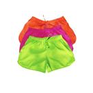 Kit 3 Shorts Feminino Tactel Plus Size Liso Praia Piscina e Verão