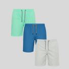 Kit 3 Shorts Infantil Tactel Masculino com Cós Elástico e Cordão Conforto e Estilo para o Dia a Dia