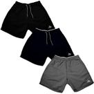 Kit 3 Shorts Masculino Verão Corrida Liso Neutro Básico