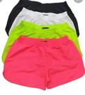 Kit 3 Shorts Tactel Feminino Plus Size Tamanho Extra Grande Diversas Cores