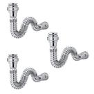 Kit 3 Sifão Sanfonado/extensivo Universal Abs Cromado