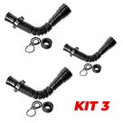 Kit 3 Sifão Universal P/ Pia, Lavatório e Tanque Preto Astra