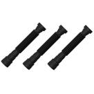 Kit 3 Sifão Universal Sanfonado Tubo Extensivo 70cm Preto Blukit
