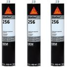 Kit 3 Sikaflex 256 Adesivo para Vidros Automotivos 300ML
