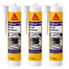 Kit 3 SikaSeal 142 Selante PU 40 Multiuso 360g Branco