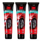 Kit 3 silicone gel 3m auto brilho para plásticos borrachas