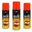 Kit 3 Silicone Spray Orbi 65ml Proteção Duradoura Para Plásticos Borrachas e Couro