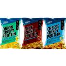 Kit 3 snack proteico salgadinho c/ whey crispy sabores 50g