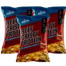 Kit 3 snack proteico salgadinho e whey protein churrasco 50g