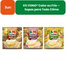 Kit 3 Sopas Cremosas Vono Ajinomoto 18g - 3 Sabores