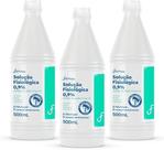 Kit 3 Soro Fisiológico 500ml Com Gotejador