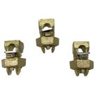 Kit 3 Split Bolt de Bronze 16mm Parafuso Fendido para Emenda Cabos Bimetálico