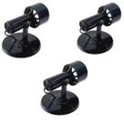 KIT 3 Spot Compacto Preto e Branco de Sobrepor 1 Lâmpada E27 Direcionável Bivolt