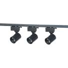 Kit 3 Spot Led 12W Preto 3000K Bivolt com Trilho 1 Metro Foxlux