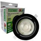 Kit 3 Spot Led Redondo Preto Embutir 10w Branco Neutro 4000K