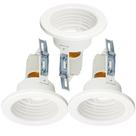 Kit 3 Spots Anelados em Aluminio Branco para 1 lâmpada