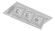 Kit 3 Spots Embutir Picco Orientável Interlight 4582ab 4000k Estrutura Branco
