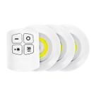 Kit 3 Spots Led Redondo Sobrepor Sem Fio Com Controle Remoto 5W Á Pilha Kit 3 Spots Led Redondo Sobrepor Sem Fio Com Controle Remoto 5W Á Pilha