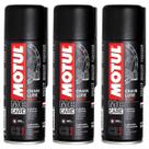Kit 3 Sprays Lubrificante de Correntes Motos Street Rua Motoboy Urbano Motul C2+ Plus Chain Lube