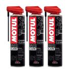 Kit 3 Sprays Para Limpeza de Correntes On/Off Road Motos Motul C1 Chain Clean