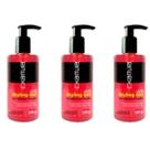 Kit 3 Styling Gel C.kamura - Gel Maxima Fixação 245g