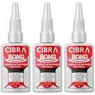 Kit 3 Super Adesivo Universal Instantâneo 20g Cibra Bond