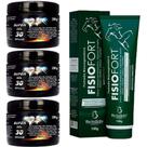 Kit 3 Super Gel 30 Ervas 250g + 1 Pomada Fisio Fort 150g