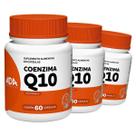 Kit 3 Suplemento Alimentar Coenzima Q10 Ubiquinona 180 Cápsulas Pura Vitamina Coq10 400mg Original
