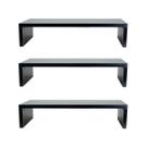 Kit 3 Suporte Base Para Estante Tela Mesa 10x20x60cm MDF Branco