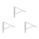 Kit 3 Suporte Cantoneira Mão Francesa 30cm Reforçado Branco Kit 3 Suporte Cantoneira Mão Francesa 30cm Reforçado Branco