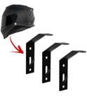 Kit 3 Suporte De Parede Para Pendurar Capacete E Acessórios Kit 3 Suporte De Parede Para Pendurar Capacete E Acessórios
