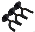 Kit 3 Suporte De Parede Violão Ukulele Baixo Guitarra