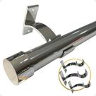 Kit 3 Suporte Perfil Invertido Parede Varão Comum Ilhós 19mm Cortina Argola Instalação Kit 3 Suporte Perfil Invertido Parede Varão Comum Ilhós 19mm Cortina Argola Instalação