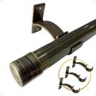 Kit 3 Suporte Perfil Invertido Parede Varão Comum Ilhós 28mm Cortina Argola Instalação