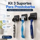 Kit 3 Suporte Prestobarba Barbeador Banheiro Adesivo