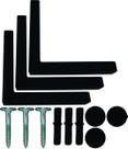 Kit 3 Suportes Mão Francesa Cantoneira Prateira Preto 25cm