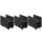 Kit 3 Suportes Para Cpu E Nobreak Com Rodízios Guide Preto Kit 3 Suportes Para Cpu E Nobreak Com Rodízios Guide Preto