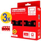 Kit 3 Suportes para TV Universal até 40kg - BRU951