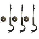 Kit 3 suportes simples para varão comum 19mm - ouro velho