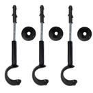 Kit 3 suportes simples para varão comum 19mm - preto