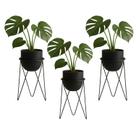 Kit 3 Suportes Tripé 45x15 para Vaso de Chão em Aço Carbono - Médio NV516BPG