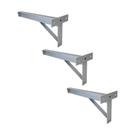 Kit 3 Suportes Tubulares 3 Furos de Parafusar Pia 40 cm - NV401P