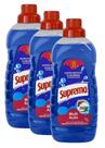KIT 3 Suprema Lava Roupas Multi Ação Azul 1L - Nova embalagem